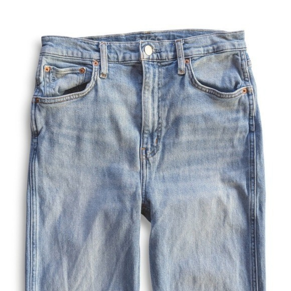 Etica Sasha Flare Jeans High Rise Raw Hem Sz 28 - Picture 6 of 12
